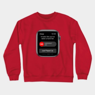 Apple Watch Fall Detection Just Drunk Parody Crewneck Sweatshirt